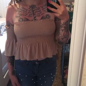 Off the shoulder crop top